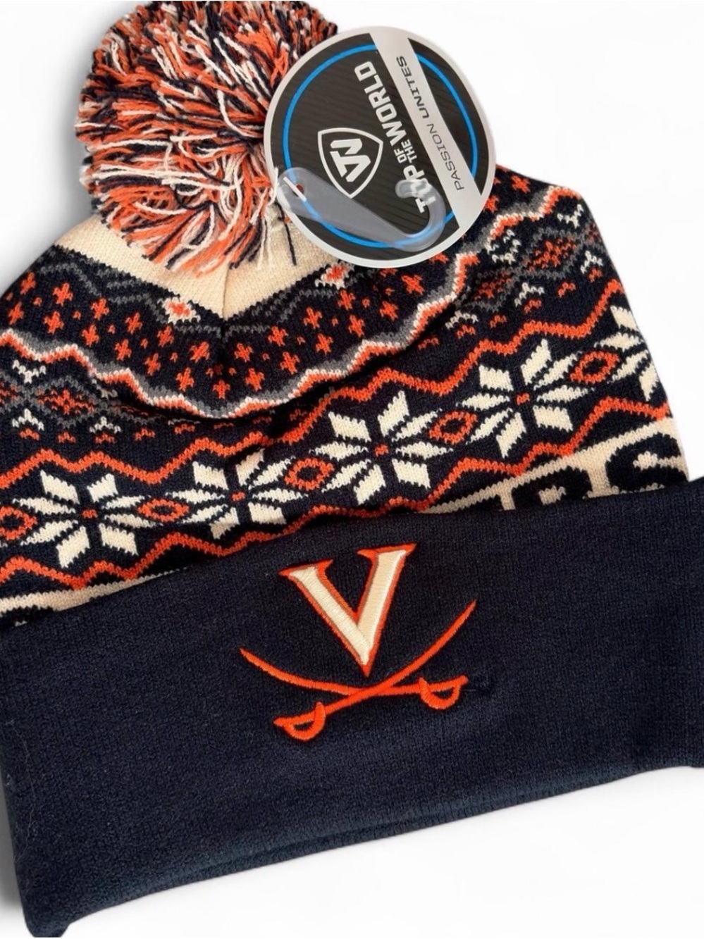Virginia Cavaliers Top of the World knit pom-pom beanie